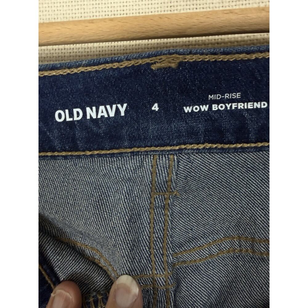 Old Navy Jeans Womens Size 4 Blue Wow Boyfriend Mid-Rise Stretch Denim Classic - Picture 5 of 10